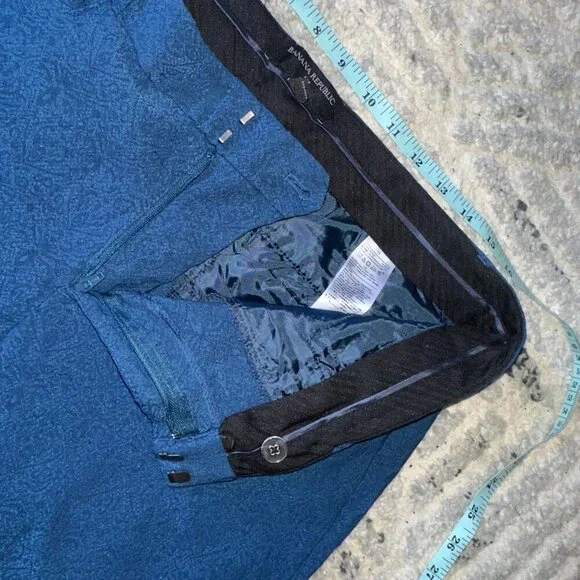 Banana Republic Women's Blue Textured Pants Slacks Size 10 Sloan - Picture 8 of 9